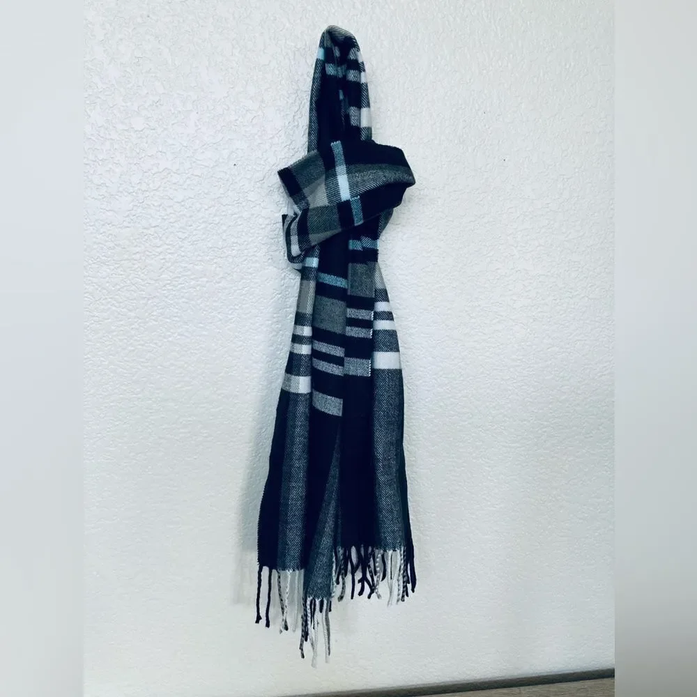 Soft Cashmere Feel Plaid Winter Scarf
